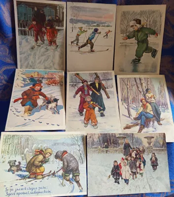 Открытки 50-х, ИЗОГИЗ