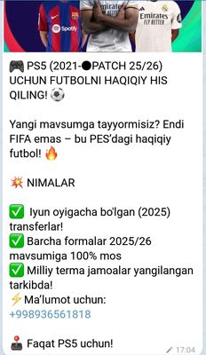 Playstationga o‘yin yuklash xizmati