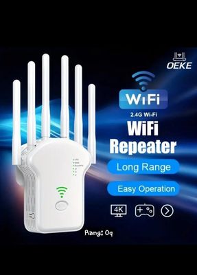 WiFi uselitil 2.4G & 5G. 6 antennali WiFi signal kuchaytirgich