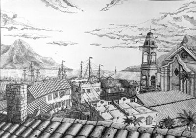 Картина. Графика размером 43х61 см