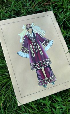 Эскиз "Бухарское платье"