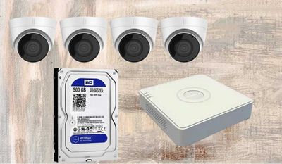 Камера видеонаблюдения Hikvision IP 2MP B комплекте 4 штук .