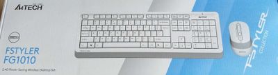 Клавиатура и мышь беспроводная A4Tech FG1010, White
