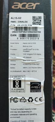Acer Aspire lite al 15-52