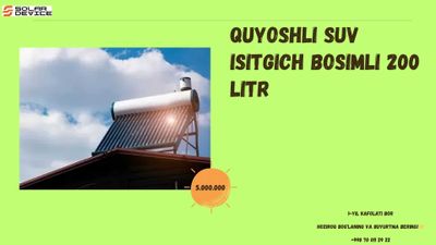 quyoshli suv isitgich 200 litr