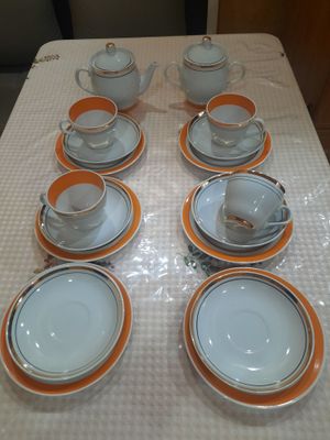 Редкий, чайный сервиз, Хайтинский ФЗ из 15 предметов на 4 персоны, в а