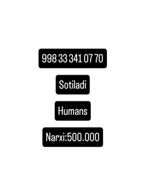 Tel nomer sotiladi 33 341 07 70