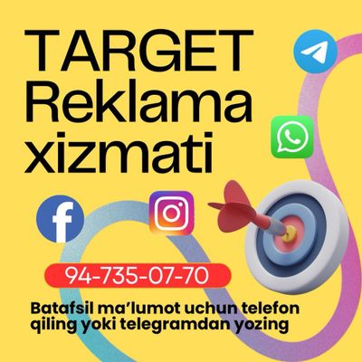 Ko’proq sotish uchun TARGET REKLAMA dan foydalaning