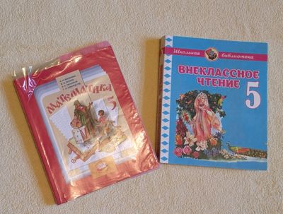 Книги по математике и чтению за 5класс.
