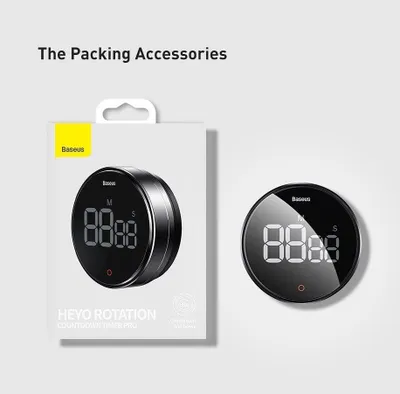 Таймер Baseus heyo rotation countdown timer Черный