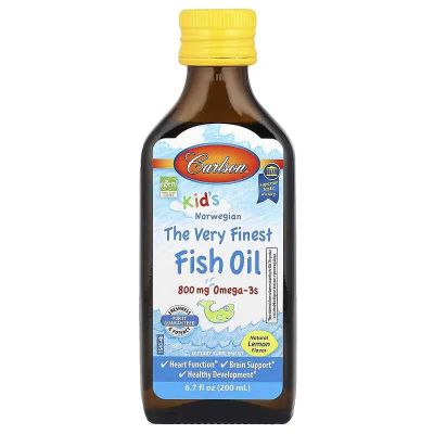 Carlson, Fish Oil, Рыбий жир, omega 3, 800 мг, 200 мл