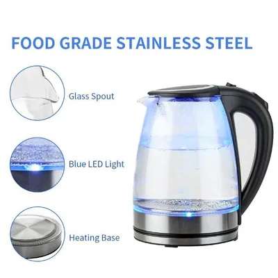 Стеклянный электрочайник прозрачный тефал elektr choynak. ech18