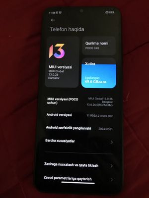 Poco c40 holati yaxshi
