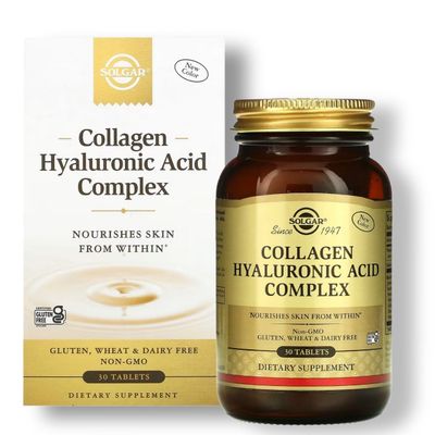 Коллаген 2 типа Solgar, Collagen Hyaluronic Acid Complex из Америки