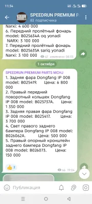 Avtomobil ehtiyot qismlari Dongfang IP008