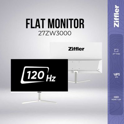 [НОВЫЙ] Монитор Ziffler 27ZW3000 / 27" FHD IPS FLAT 120Hz White
