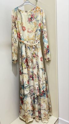 Турецкое шифоновое летнее длинное платье Dayen Collection 38 размер