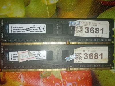 Kingston ddr3 8gb 1600mhz ozu ram