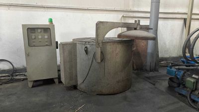 Печь для плавки цветных металлов электрическая 500 кг / 75kw