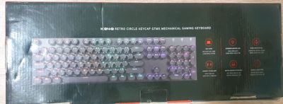 ABKO HACKER K840 Retro Circle Keycap GTMX Mexanik Gaming Klaviatura