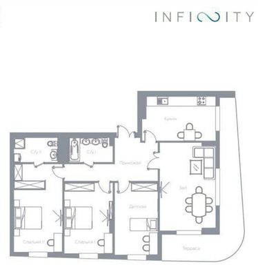 Продается в ЖК «Infinity» 4/8/16 130м2 + балкон на ул. С. Азимова