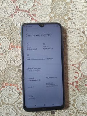 Redmi note 8 not 8