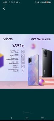 Tozza telefon Vivo v21e