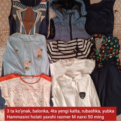 kiyimlar razmer m hammasi 50 ming