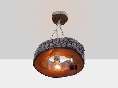 Люстра из дерева в форме круга | Handmade | Лофт стиль
