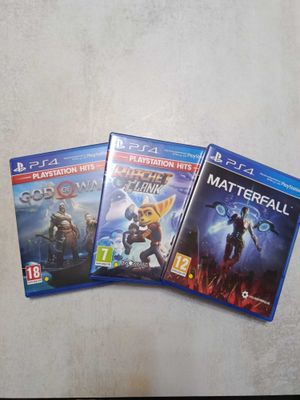 Диски (PS4) God of War 4, Matterfall, Ratchet and Clank