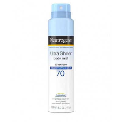 Солнцезащитный спрей Neutrogena SPF 70, 141 г, легкий, водостойкий