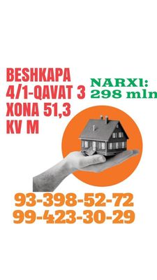 Beshkapa 298 MLN. 3 xona 1-qavat 51,3 kv