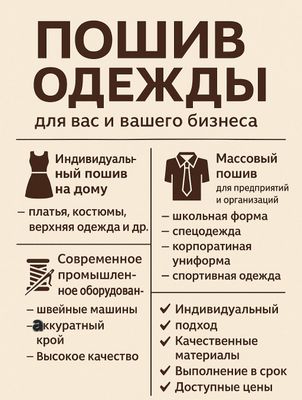 принимаю заказы на пошив