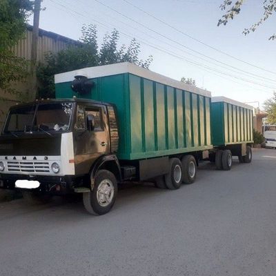 Камаз прицеп на ходу