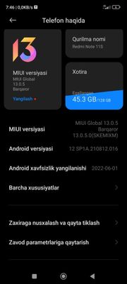 Redmi not 11 s 128talik