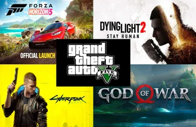Комплект GTA 5, Cyberpunk 2077, Forza Horizon 5, God of War игры на ПК