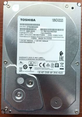 Hdd Toshiba 4Tb (2020) holati yaxshi