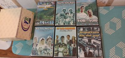 Узбек классика кинолари, узбек тилида, янги комплект 6 DVD диск.