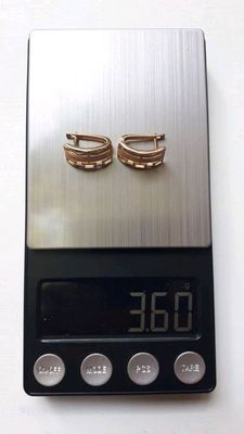 Серьги золото 585п, цена указано за грам