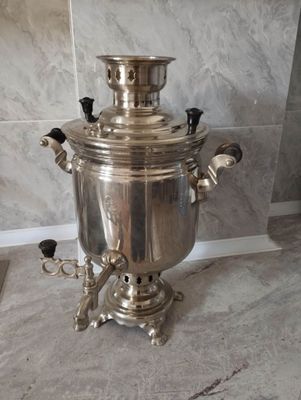 Самовар советский на дровах и угле. Завод"Штамп", г.Тула.