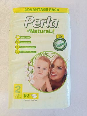 Подгузники Perla Natural 2, 60шт