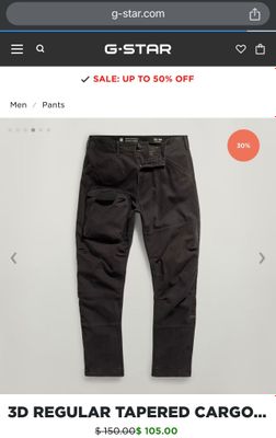 G-star 3D regular tapered cargo pants