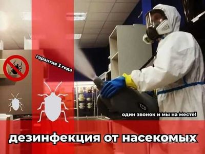 Дезинфекция. Дезинсекция. Дератизация. тараканы, клопы гарантия 12мес