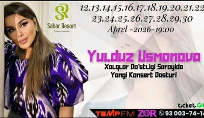 Yulduz Usmonova konsert 2026