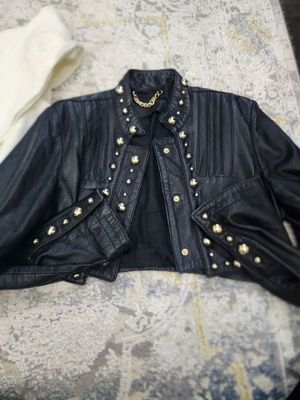 Оригинальная кожаная куртка от Elisabetta Franchi