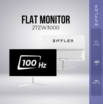 [НОВЫЙ] Монитор Ziffler 24ZW3000 / 24" FHD IPS FLAT 120Hz White