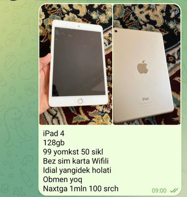 I pad 4 sotiladi