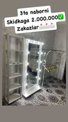 Led Zerkalo Garderob Etajerka 3 ta Nabor Skidkaga