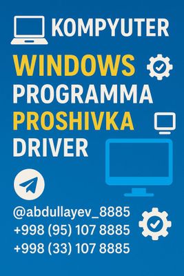 Kompyuter windows proshivka programma driver qilish xizmati