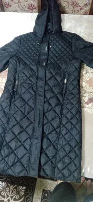 чёрная куртка, длинная 50 размер